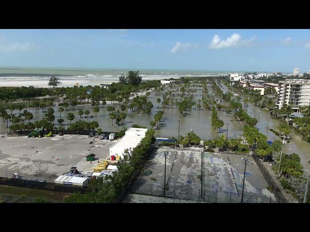 Conditions at Sarasota County Siesta Key Beach as of 11 a.m. on Sept. 27, 2024