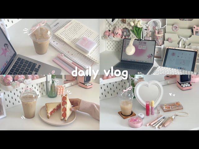 Daily vlogliving like my Pinterest board, life as a homebody, strawberry sando, selfcare, aesthetic