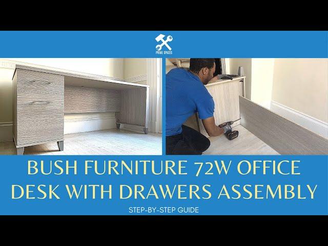 Bush Furniture Somerset 72W Office Desk with Drawers Assembly