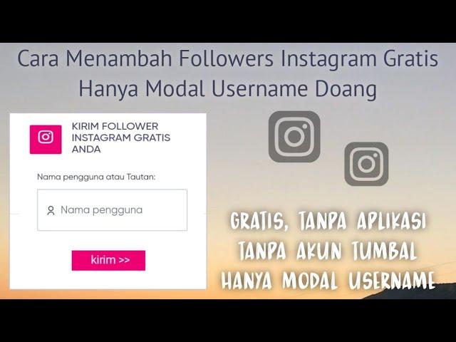 Cara Menambah Followers Instagram Gratis Tanpa Akun Tumbal dan Tanpa Login