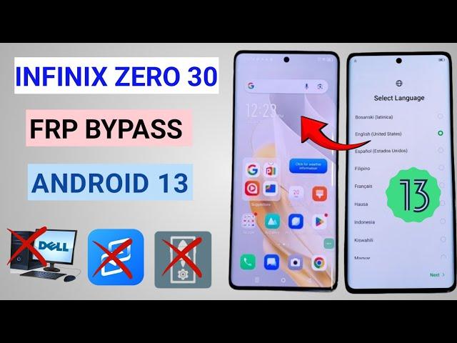 "Infinix Zero 30: FRP Bypass without PC (Remove Google Account) - X6731B - 2024"