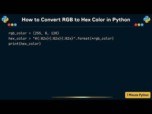 How to Convert RGB to Hex Color in Python