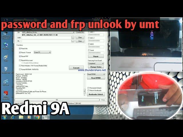 REDMI  9A KA PASSWORD AUR FRP UNLOOK KARE UMT SE /HOW  TO UNLOOK REDMI 9A BY UMT #UMT #REDMI 9A