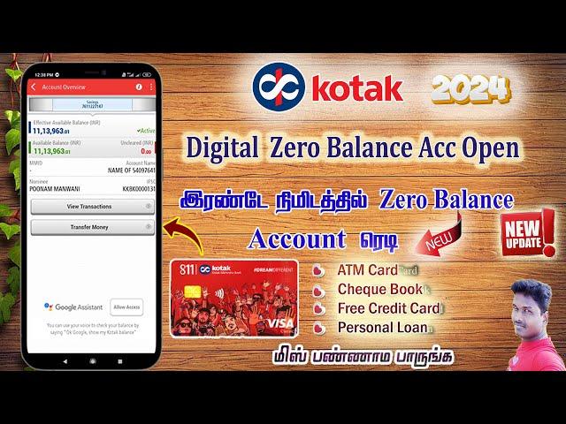 ▶️full videos - How to Open Kotak Bank Digital Zero Balance Account in Online 2024@Tech and Technics