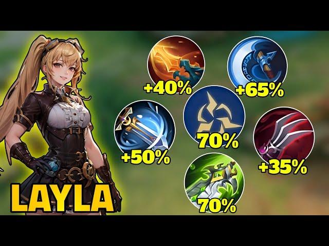 LAYLA ONE HIT DELETE BUILD & EMBLEM | LAYLA DAMAGE BUILD 2024/ MYTHICAL IMMORTAL | MLBB