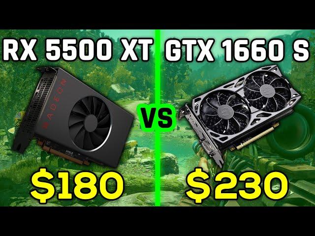 RX 5500 XT vs GTX 1660 SUPER (6 Games + Power + Temps)