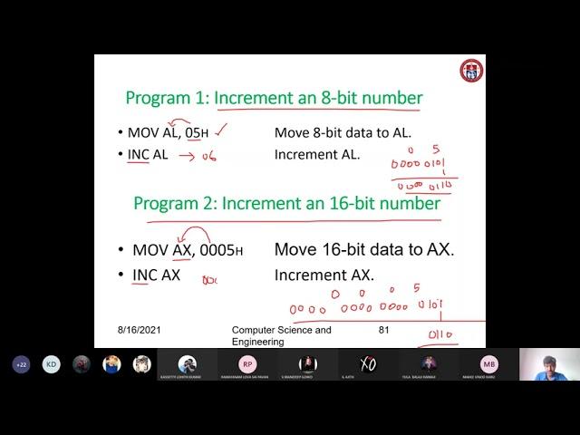 Assembly Language Program in 8086