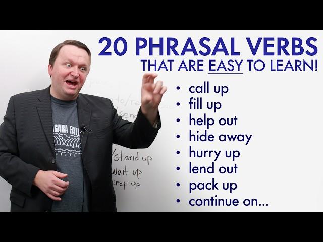 20 common PHRASAL VERBS that are EASY to learn!