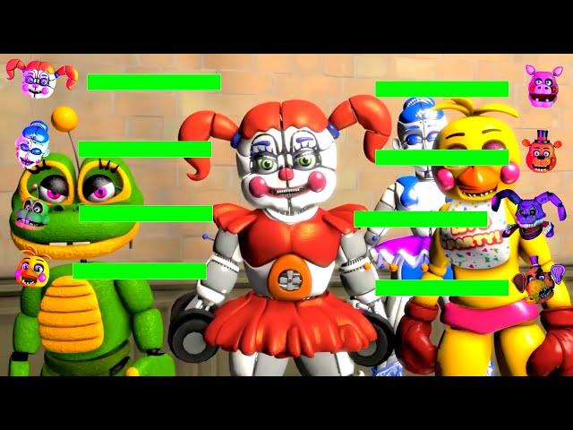 TOP 5 BEST FNaF vs FIGHT Animations WITH Healthbars