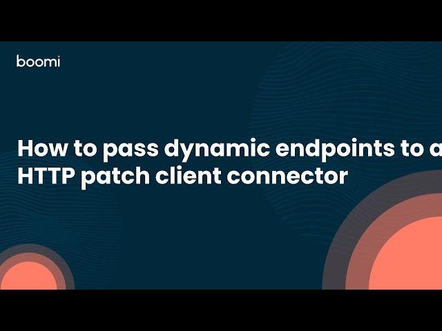 How to pass dynamic endpoints to a HTTP patch client connector