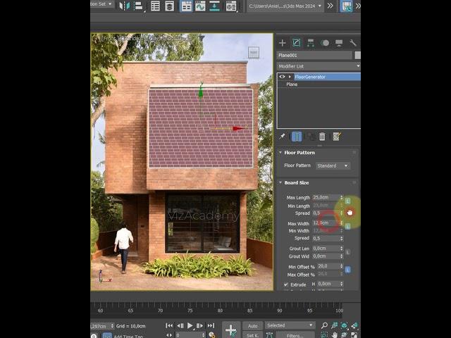 Create a brick wall in 3ds Max #3dmodeling #3dsmax #tutorial