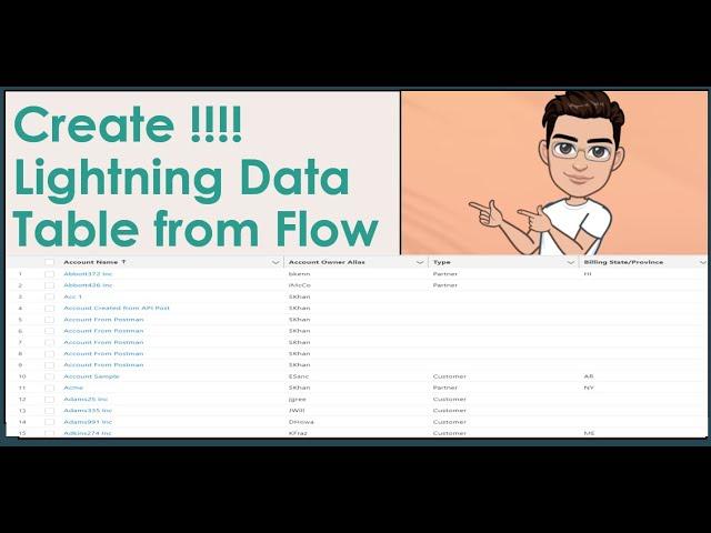 Create lightning Data Table in Flow.