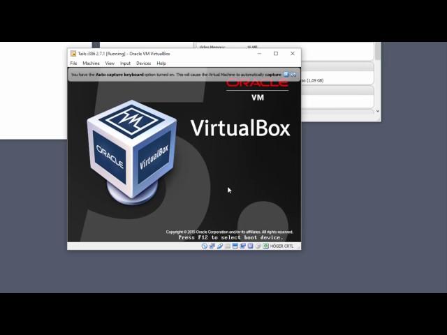 Running Tails OS on Virtualbox in Windows