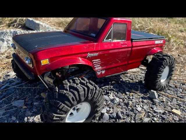 Redcat Ascent 1:10 scale gets the Injora Kraken Claw M/T (mud terrain) tires with a 3s trail test