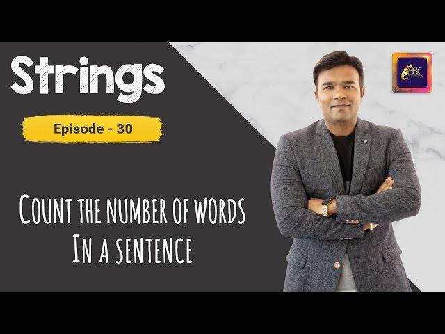 Java program to count the number of words in a sentence | Java Strings Tutorials