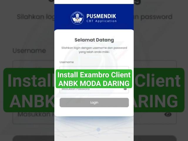 Install Exambro Client ANBK DARING