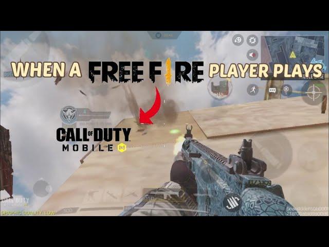 HOW FREE FIRE PLAYER PLAYS COD MOBILE.. (FREEFIRE BANNED)