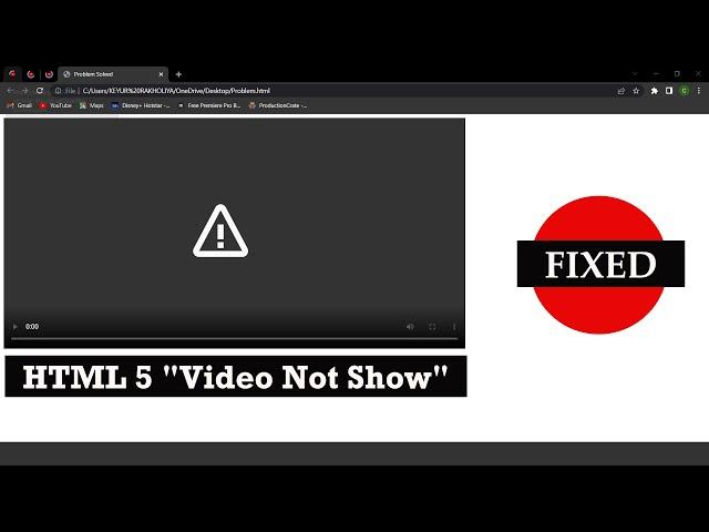 Video Not Working In HTML 5 || Fix This Problem #viral #youtube