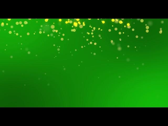 4K Green and Gold Sparkles Loop Green Screen Video | Green Screen Christmas Motion Golden Sparkles