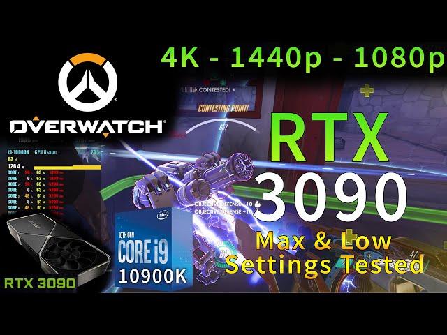 Overwatch | RTX 3090 | i9 10900K 5.2GHz | 4K - 1440p - 1080p | Max & Low Settings