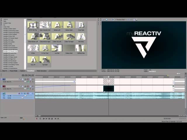 Sony Vegas - Creating a simple 2D Intro by limited