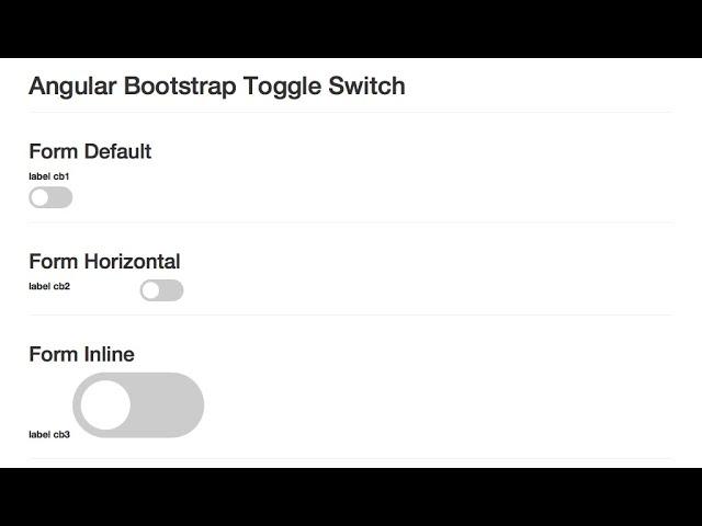 Angular Bootstrap Toggle Switch Button