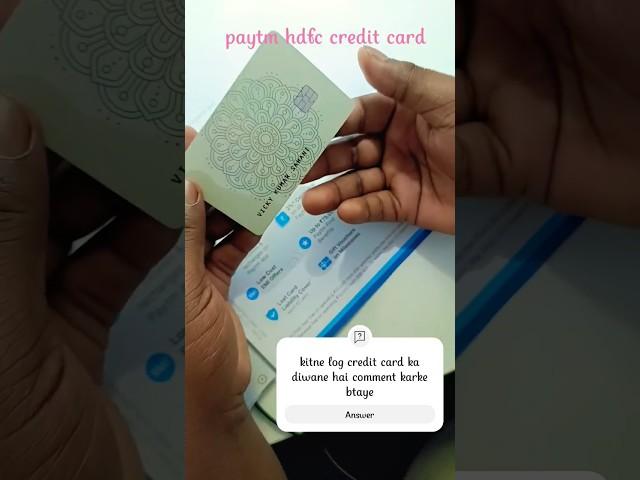 paytm hdfc credit card #unboxing #creditcard #review #vlog #vlogs