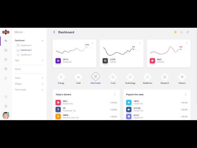 Beautiful admin dashboard template