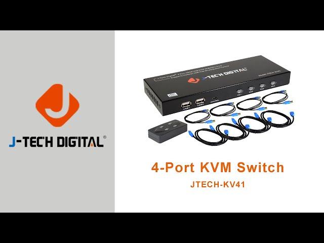 4-Port KVM Switch (Model: JTECH-KV41)