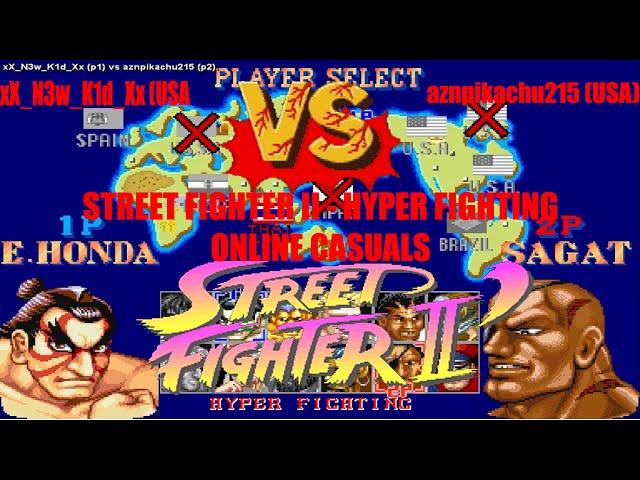 Street Fighter II Hyper Fighting Casuals [HD] - xX_N3w_K1d_Xx (USA) vs. aznpikachu215 (USA)