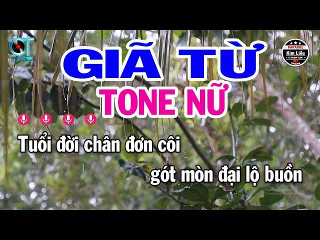 Karaoke Giã Từ Tone Nữ  ( Em ) Nhạc Sống Hay | Karaoke Kim Liễu