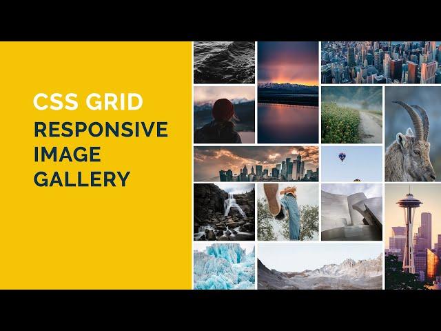 Responsive Image Gallery  with CSS Grid | CSS image grid gallery | HTML CSS image grid gallery