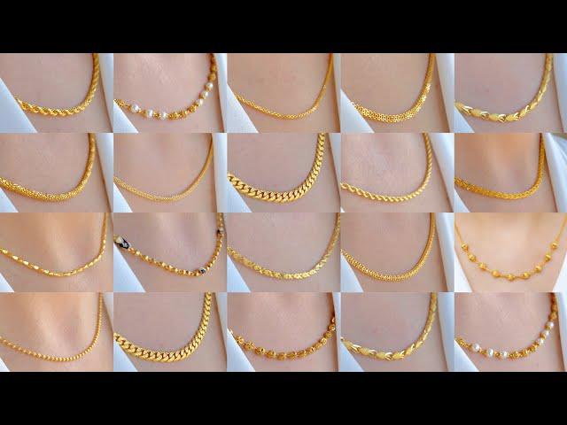 Latest 22kt gold chains with weight and price | Gold Chain collection 2022