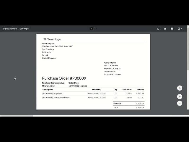 Purchase Order Management In Report Odoo