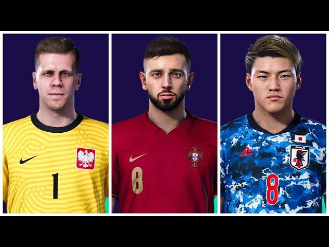 Ajuste de overall PES 2021 - Bruno Fernandes, Doan, Aguerd, Szczesny e Enzo Fernandez