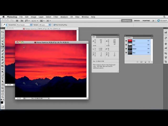 Photoshop Tutorial - Setting RGB and CMYK color values