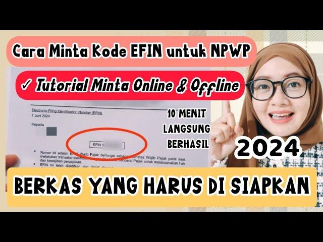 LANGSUNG BERHASILCARA MINTA KODE EFIN KE KANTOR PAJAK / CARA MINTA KODE EFIN SECARA ONLINE LEWAT HP