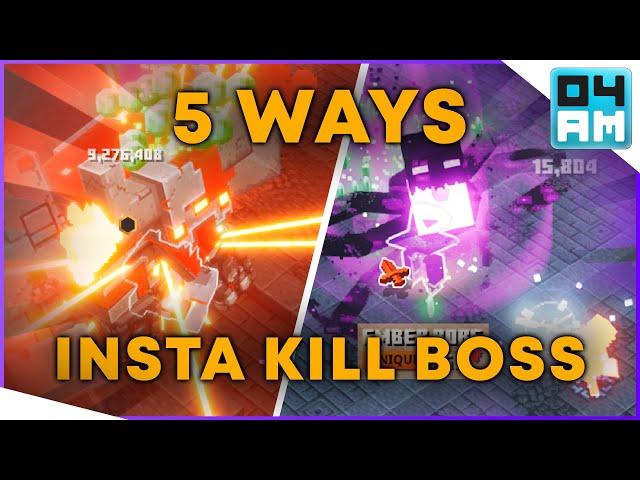 5 WAYS TO DESTROY BOSSES - ONE HIT KILL Guide For Max Apocalypse Plus in Minecraft Dungeons