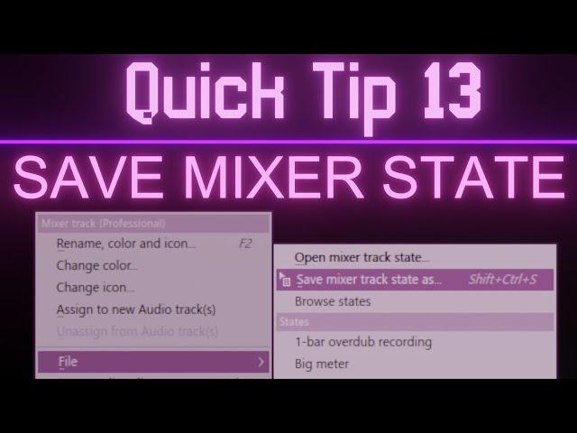 Save Mixer Track State | Quick Tips #13 | FL Studio