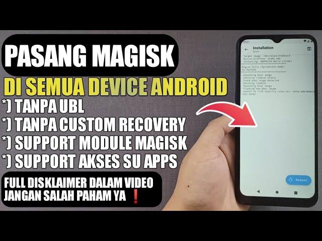 TANPA UBL + TANPA PASANG CUSTOM RECOVERY ! CARA PASANG MAGISK & FLASH MODULE MAGISK + AKSES SU APPS