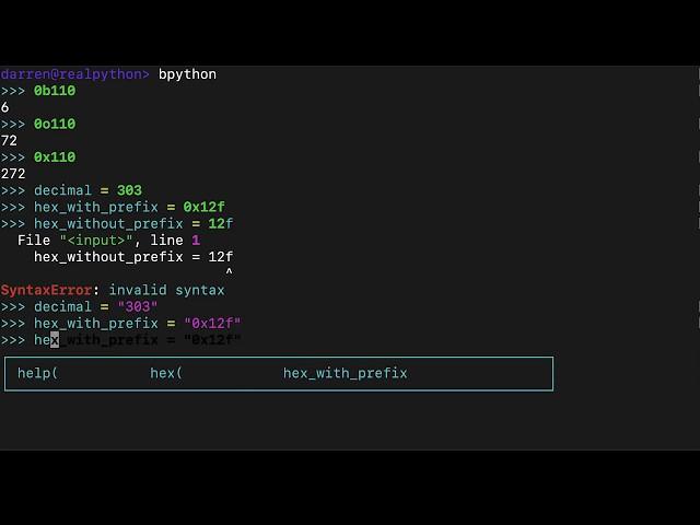 Representing Integers in Python