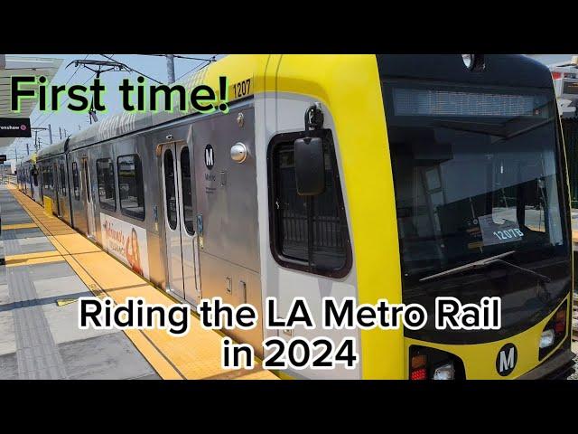 Riding the LA Metro Rail for the first time!