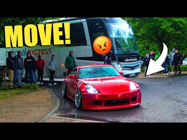 Cars Leave Sideways Leaving Car Meet! - Modified Cars Leaving a Car Meet!