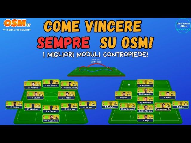 Come vincere SEMPRE su OSM: I MIGLIORI Moduli Contropiede! ️