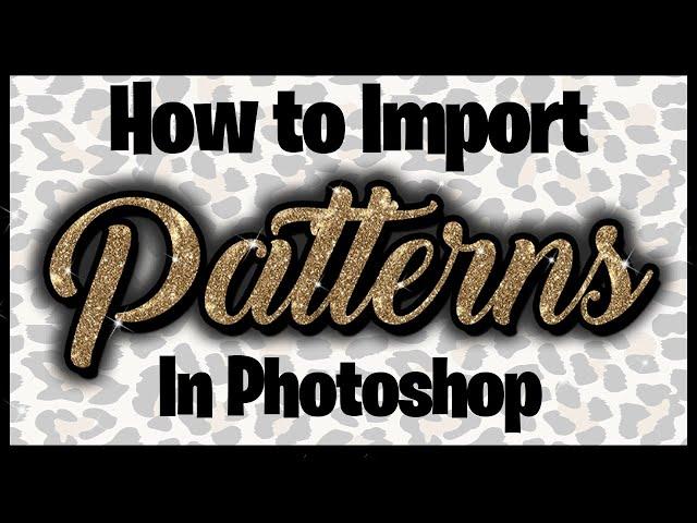 How to IMPORT and use PATTERNS in photoshop! (super quick & easy)