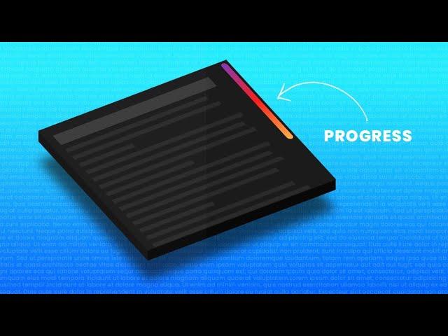Creative Page Scroll Progress Bar | Html CSS & jQuery
