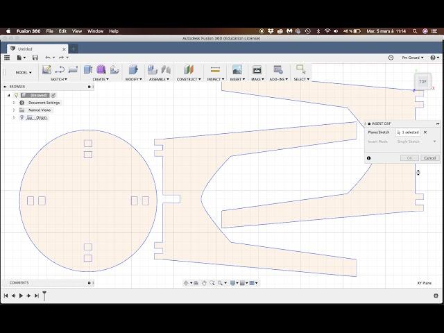 IMPORT DXF - FUSION 360