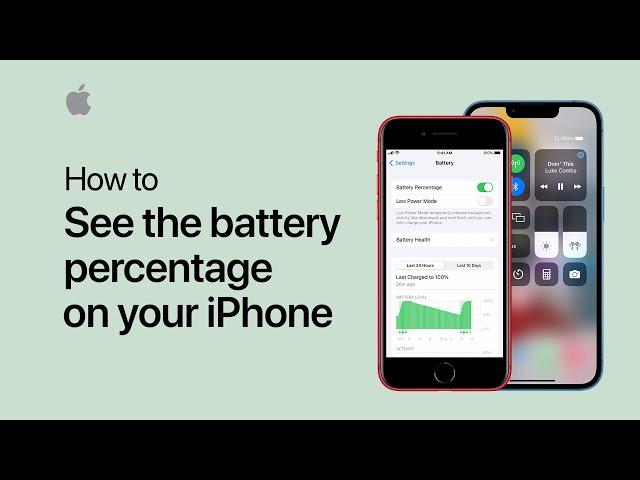 How to show battery percentage on your iPhone | Apple Support