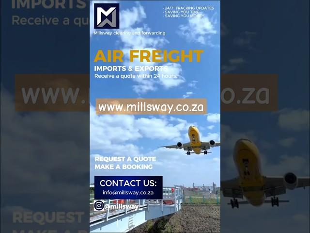 AIR FREIGHT: Millsway offers comprehensive services for both import and export.