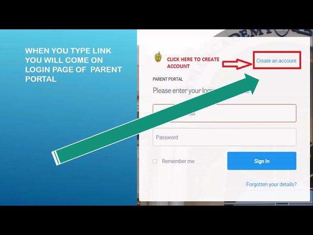 How to create parent portal account